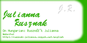 julianna rusznak business card